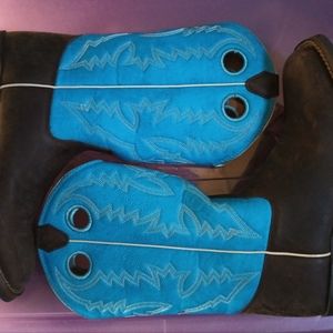 Justin brown chocolate kids boots